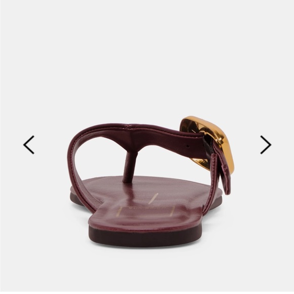 Dolce Vita Rossa Sandals Burgundy Leather - Picture 7 of 9